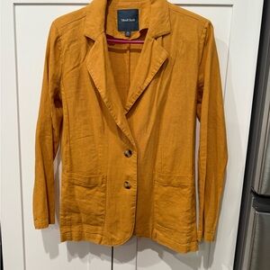 ModCloth Mustard Yellow Linen Blazer
